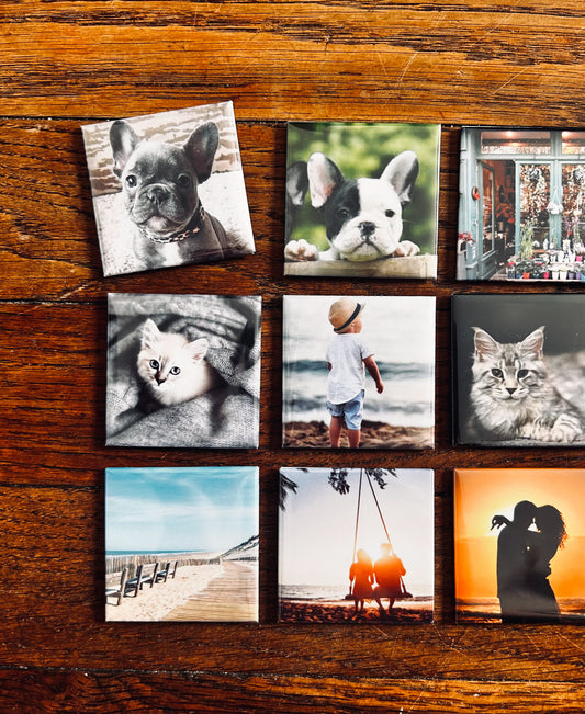 vos 9 magnets personnalisables (Votre famille, vos voyages, vos amis...)